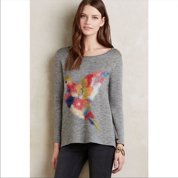 Anthropologie Sweaters - Anthropologie hummingbird sweater by Starla